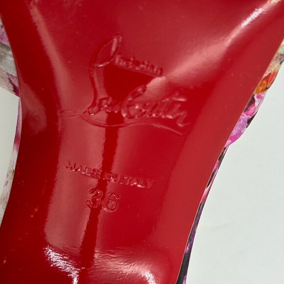 Christian Louboutin NICOLE IS BACK 85 Mules Sandals Heels Shoes Blooming - Picture 13 of 14